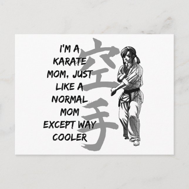 Karate Mom Postcard (Front)