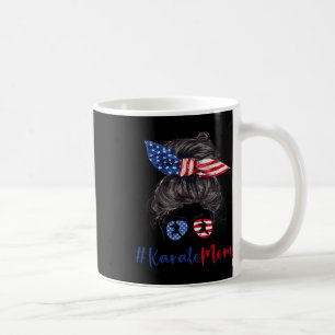 Karate Mom Usa American Flag Mothers Day Gift 4th Coffee Mug