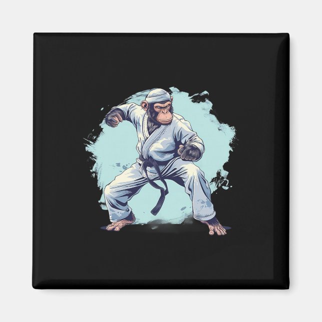 Karate Monkey Martial Arts Kickboxing Judo Mma Mon Magnet (Front)