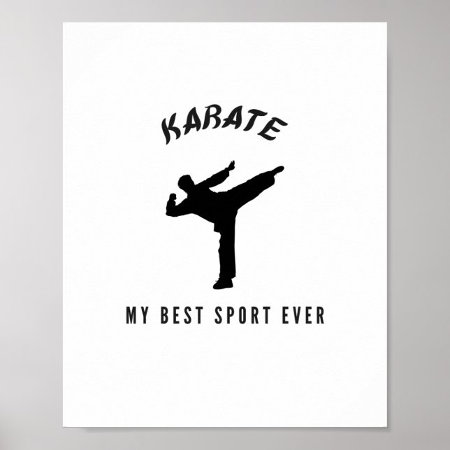 Karate my best sport ever poster (Front)