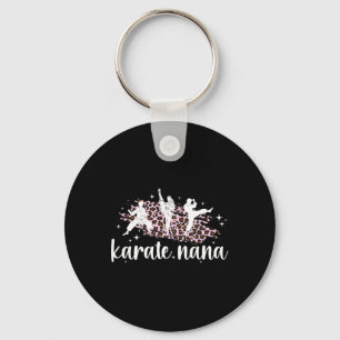 Karate Nana Leopard Karate Nana Grandma Keychain