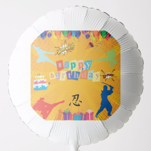 Karate Ninja Birthday Party Balloon