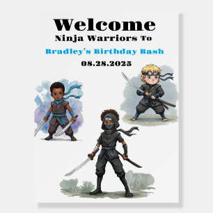 Karate Ninja Boy's Birthday Bash Foam Board