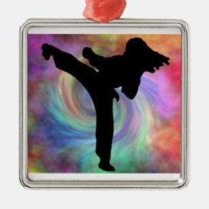 Karate Ornies Metal Ornament
