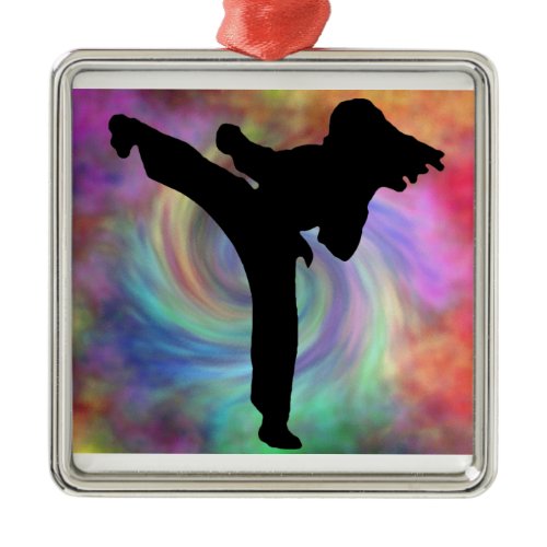 Karate Ornies Metal Ornament