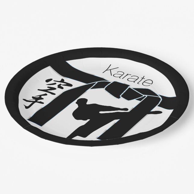 Karate Paper Plates (Angled)