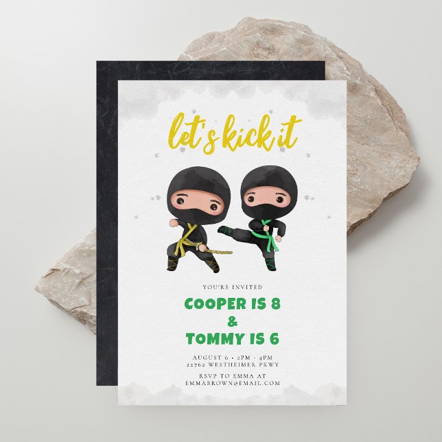 Karate Party Joint Ninja Birthday Invitation (Creator Uploaded)