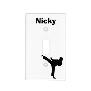 Karate Personalized Light Switch Cover