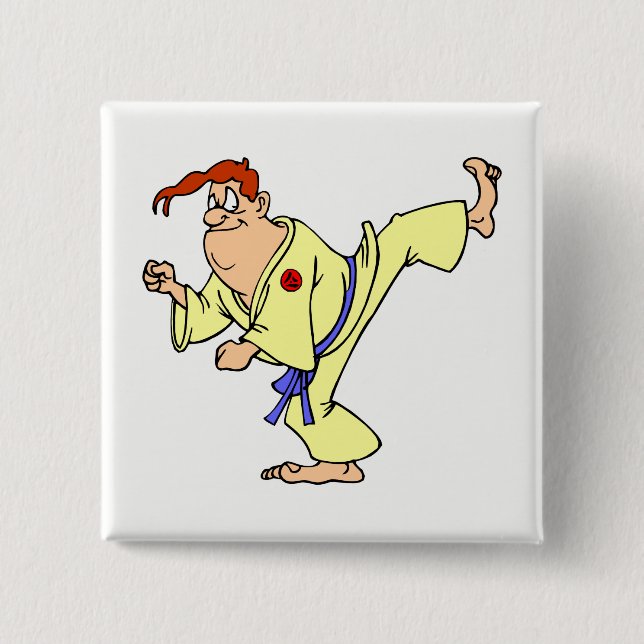 Karate Pinback Button (Front)