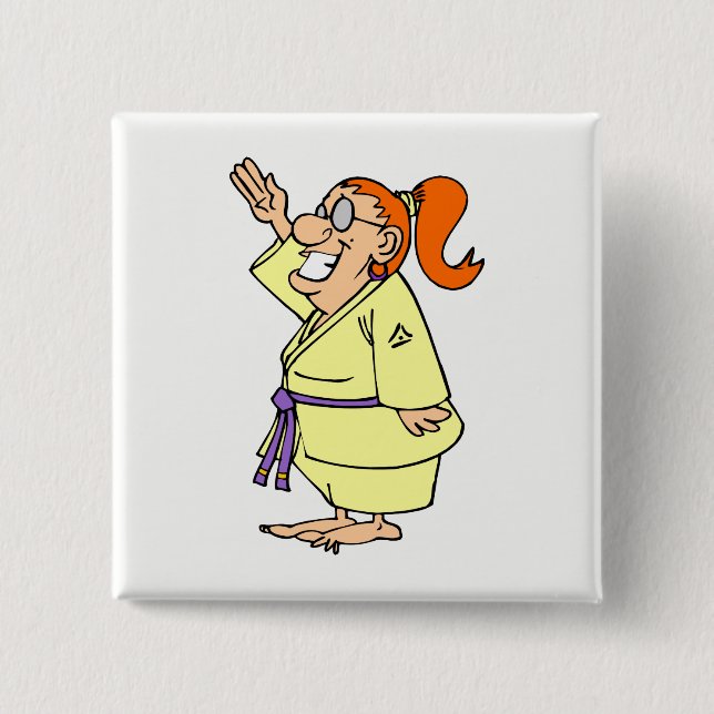 Karate Pinback Button (Front)