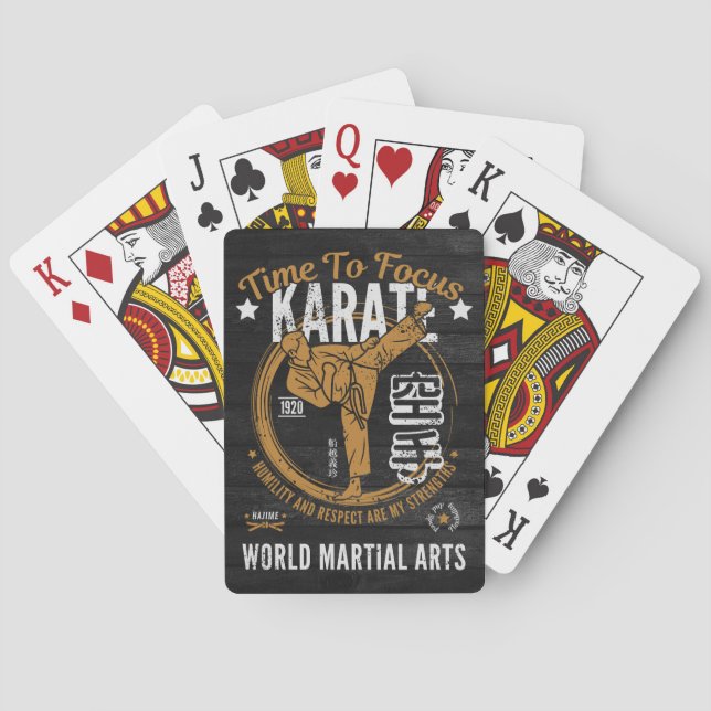 Karate Playing Cards - Time To Focus (Back)