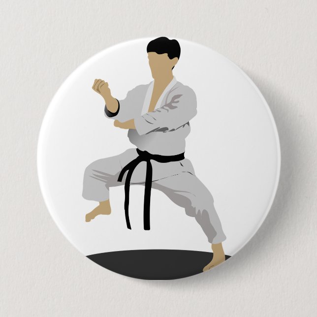 Karate Pose Button (Front)