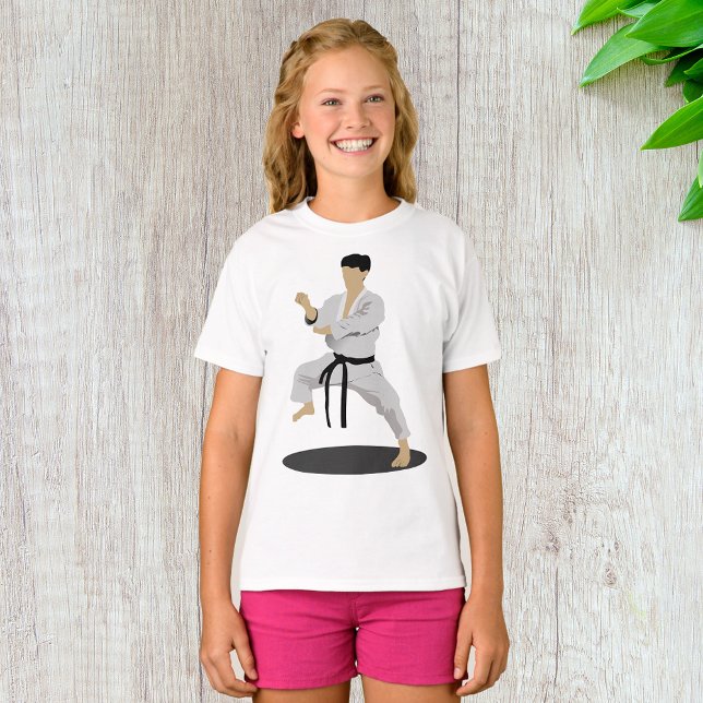 Karate Pose Girls T-Shirt (Creator Uploaded)