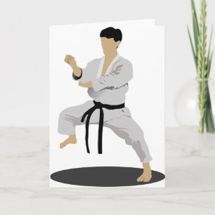 Karate Pose Greeting Cards