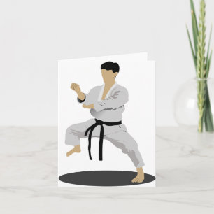 Karate Pose Note Cards