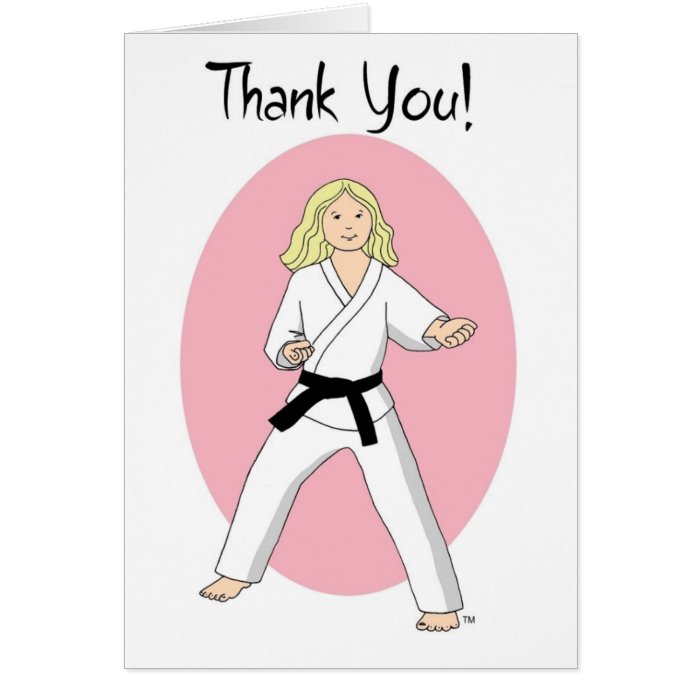 Karate Princess Thank You Cards