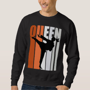 Karate Queen Orange Gray White Belt Practice Daugh Sweatshirt