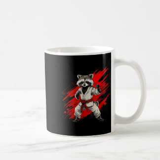 Karate Raccoon Motif Taekwondo Jiu-Jitsu Mma Coffee Mug