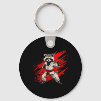 Karate Raccoon Motif Taekwondo Jiu-Jitsu Mma Keychain