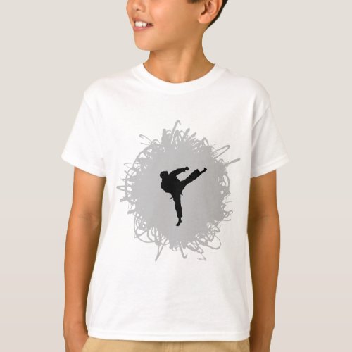 Karate Scribble Style T_Shirt