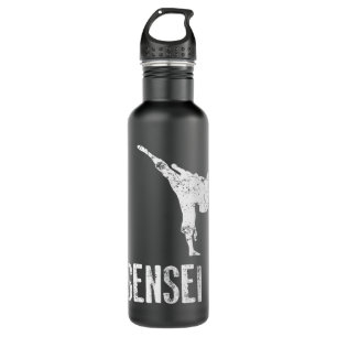 Karate Shirt, Sensei Cool Martial Arts Gift Stainless Steel Water Bottle