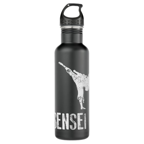 Karate Shirt Sensei Cool Martial Arts Gift  Stainless Steel Water Bottle