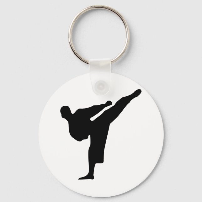 Karate Silhouette Keychain (Front)