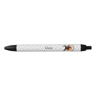 Karate Silhouette Rising Sun with Name Modern Chic Pen