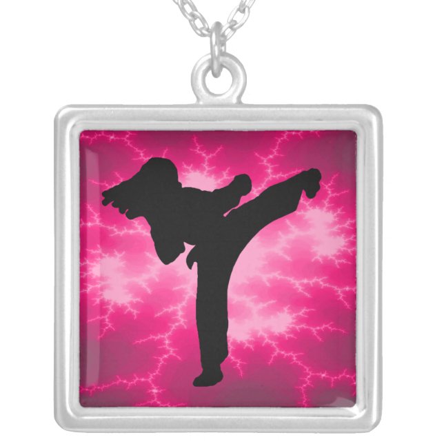Karate Silver Plated Necklace (Front)