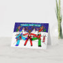 Karate Snowmen and Reindeer Karate Tournament Card