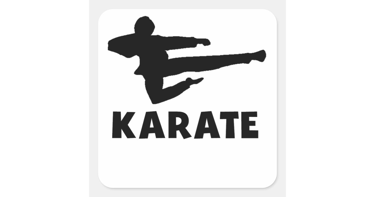 Karate Square Sticker | Zazzle