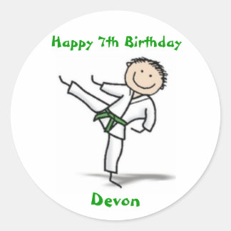 Karate sticker - green belt