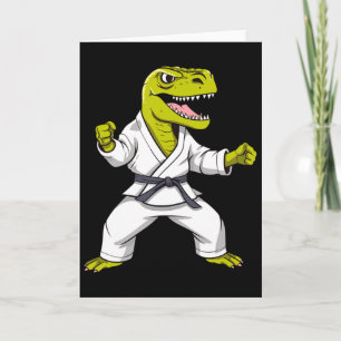Karate T-rex Martial Arts Taekwondo Kickboxing For Card