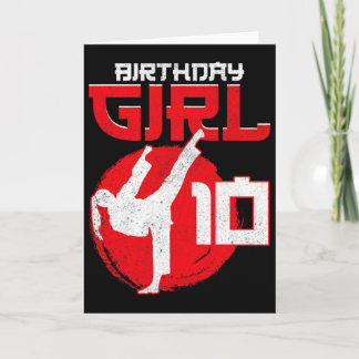 Karate Taekwondo 10 Years Old Birthday Martial Art Card