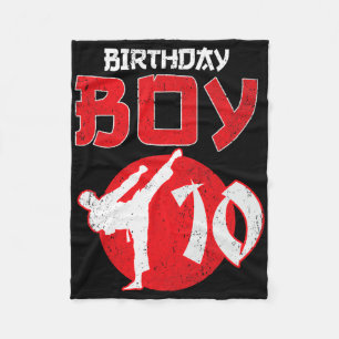Karate Taekwondo 10 Years Old Birthday Martial Art Fleece Blanket