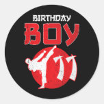 Karate Taekwondo 11 Years Old Birthday Martial Art Classic Round Sticker