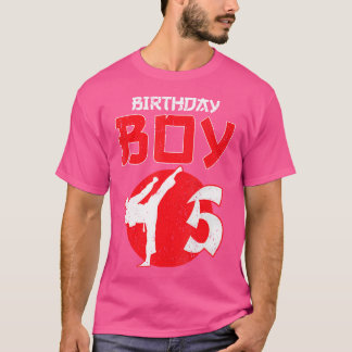 Karate Taekwondo 5 Years Old Birthday Martial Arts T-Shirt