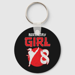 Karate Taekwondo 8 Years Old Birthday Martial Arts Keychain