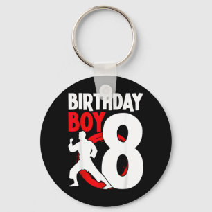 Karate Taekwondo 8 Years Old Birthday Martial Arts Keychain