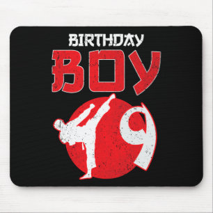 Karate Taekwondo 9 Years Old Birthday Martial Arts Mouse Pad