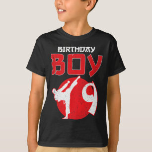 Karate Taekwondo 9 Years Old Birthday Martial Arts T-Shirt