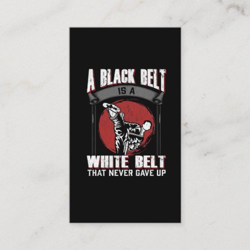Karate Taekwondo Black Belt Martial Arts Fighter Business Card