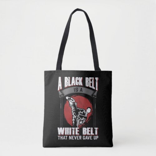 Karate Taekwondo Black Belt Martial Arts Fighter Tote Bag