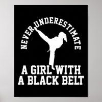Karate Taekwondo Blackbelt Girl 