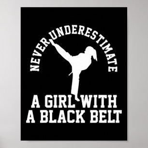 Karate Taekwondo Blackbelt Girl  Poster
