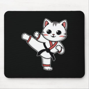Karate Taekwondo Funny Cat Jiu Jitsu Women Girls M Mouse Pad