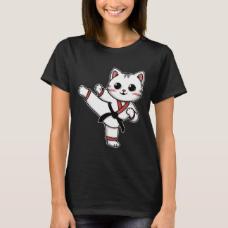 Karate Taekwondo Funny Cat Jiu Jitsu Women Girls M T-Shirt