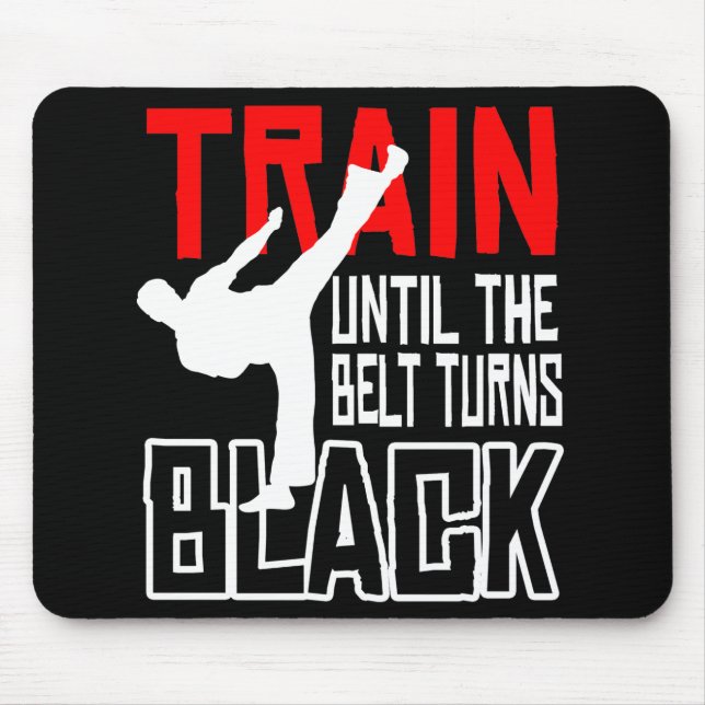 Karate Taekwondo Jiu Jitsu Funny Martial Arts Gift Mouse Pad (Front)