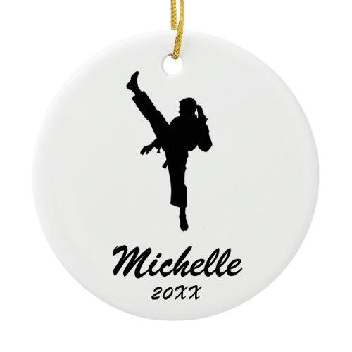 Karate / Taekwondo / judo Personalized Christmas Ceramic Ornament