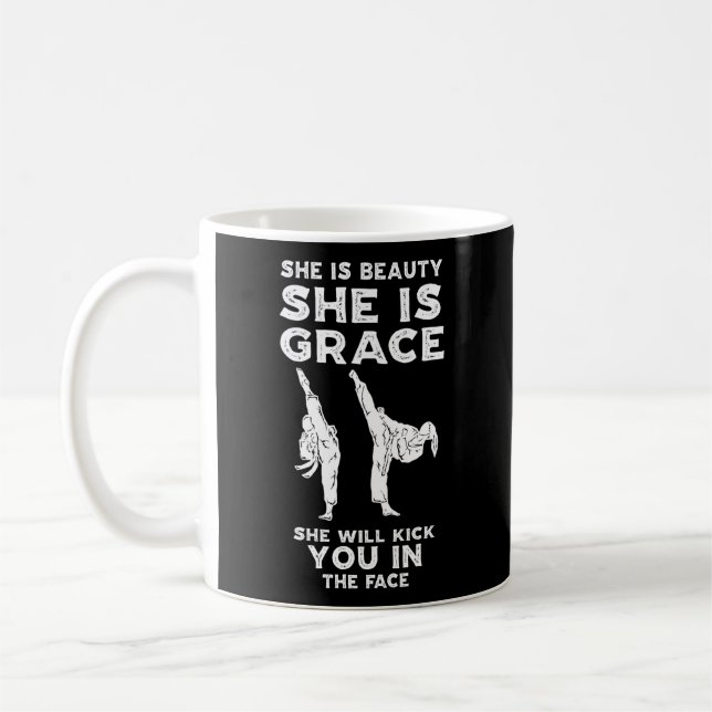 Karate Taekwondo Karate Kick Coffee Mug (Left)
